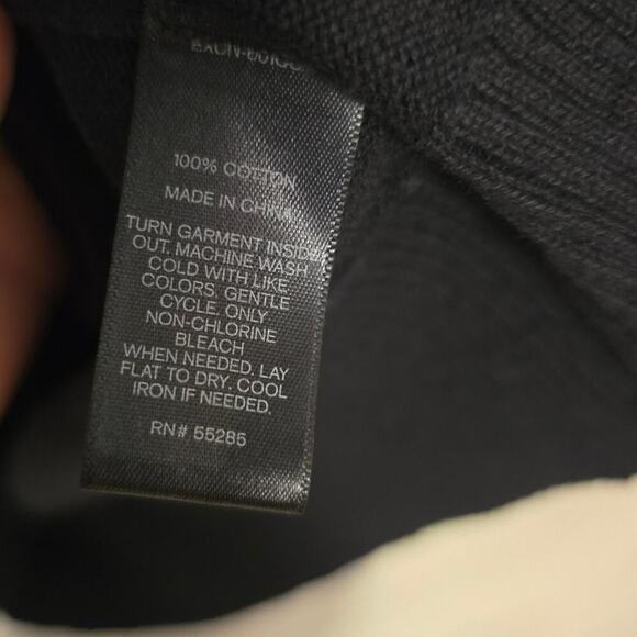 Express Cardigan Men's Sweater Black Button Up Cotton Size Large - Picture 5 of 5